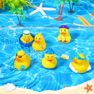 Set de 12 ratuste pentru piscina iShabao, plastic, galben, 5 x 5 cm - Img 3