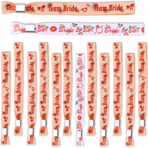 Set de 14 bratari pentru nunta DPKOW, textil, multicolor, 16,2 x 1,5 cm