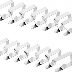 Set de 14 clipsuri pentru fata de masa Ikosin-Technology, otel inoxidabil, argintiu, 5 x 4,3 cm