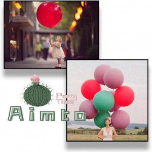 Set de 15 baloane pentru heliu Wonderland, rosu, latex, 45 cm - Img 3