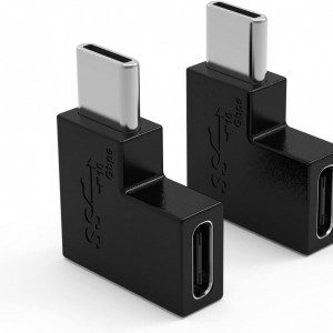 Set de 2 adaptoare USB C pentru tableta/telefon Generic, 10 Gbps, negru, 24 x 19 x 6 mm