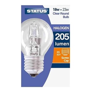 Set de 2 becuri cu halogen E27 Status, 18W, 7,5 x 4,5 cm