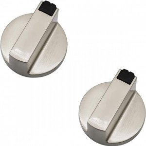 Set de 2 butoane universale pentru aragaz LAIYOHO, metal, argintiu, 4 cm - Img 1