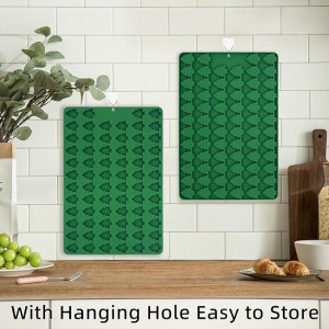 Set de 2 forme Honnesserry pentru bomboanele de Craciun, silicon, verde,  29.5x19.5x1.3cm