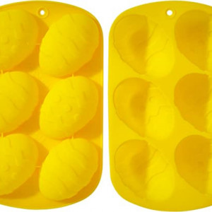 Set de 2 forme pentru prajituri de Paste Twiddlers, silicon, galben, 13 x 21 cm - Img 1
