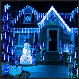 Set de 2 instalatii pentru Craciun Grandisk, 144 LED-uri, albastru, 6,3 m - Img 5