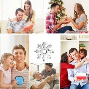 Set de 2 instrumente multifunctionale pentru bricolaj 18 in 1 Aitsite, otel inoxidabil, argintiu, 6,4 X 6,4 cm