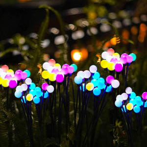 Set de 2 lumini decorative cu incarcare solara Dawris, LED, metal/plastic, multicolor, 70 cm - Img 7