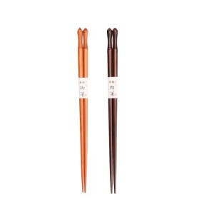 Set de 2 perechi de betisoare japoneze Bosdontek, lemn, maro, 23 cm - Img 6