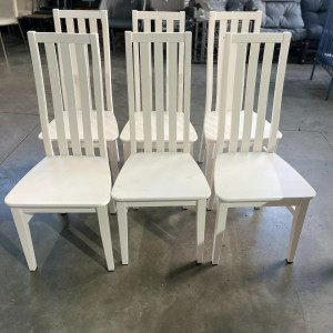 Set de 2 scaune Aira Home Affaire, lemn masiv, alb, 102 x 43 x 52 cm