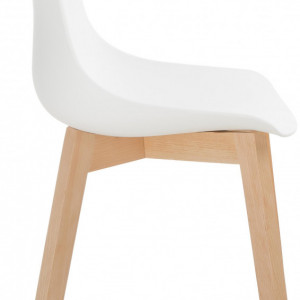 Set de 2 scaune Dave, lemn/sintetic, alb - Img 5