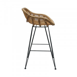 Set de 2 scaune de bar Beaconsfield, maro/negru, 97 x 52 x 52 cm - Img 4