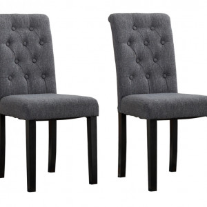 Set de 2 scaune Fabio, gri, 93 x 44 x 56cm - Img 1