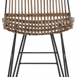 Set de 2 scaune Filli, ratan/metal, gri, 45 x 41 x 48 cm - Img 7
