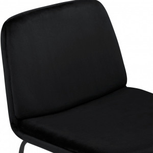 Set de 2 scaune Heine Svaneke, catifea, neagra, 51 x 59 x 78 cm - Img 6