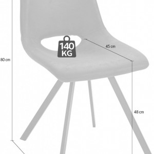 Set de 2 scaune Leon - antracit - Img 4