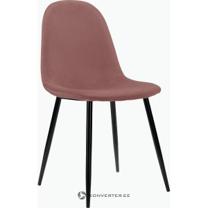 Set de 2 scaune Leonique, catifea/metal, rosu inchis/negru, 87 x 52 x 44 cm 