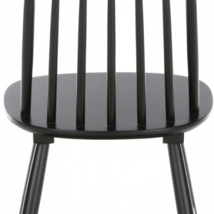 Set de 2 scaune Milas, lemn masiv, negru, 52 x 93 x 45 cm - Img 3