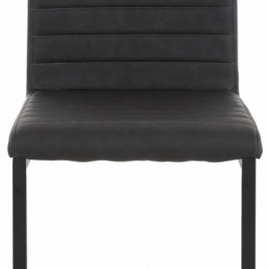 Set de 2 scaune Sabine piele sintetica/metal, negru, 54 x 59 x 87 cm - Img 8