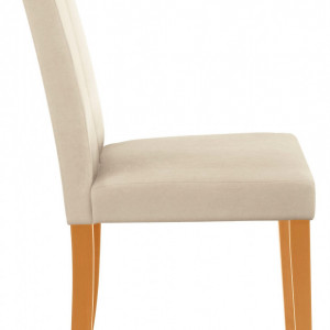 Set de 2 scaune Siena - tapitate - crem/lemn - Img 3