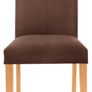 Set de 2 scaune Siena - tapitate - maro/lemn - Img 5