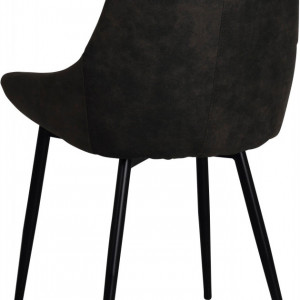 Set de 2 scaune Sierra, negre, 49 x 85 x 55 cm - Img 5