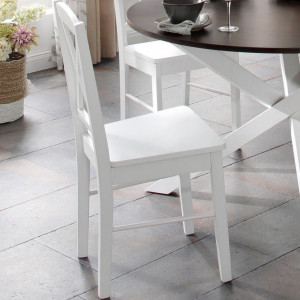 Set de 2 scaune Sonoma, MDF/lemn masiv de pin, alb, 44.5 x 47.5 x 89 cm - Img 8