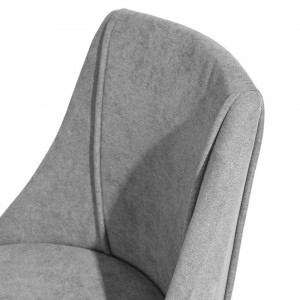 Set de 2 scaune tapitate Ahmed, Gri, 83 x 49,5 x 52 cm - Img 3