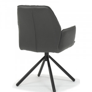 Set de 2 scaune tapitate Coleshill, antracit/negru, 89 x 62 x 59 cm - Img 2