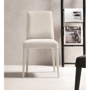 Set de 2 scaune tapitate Cornish, alb, 86 x 48 x 58 cm - Img 3