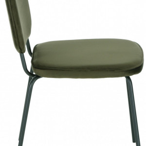 Set de 2 scaune tapițate din catifea Jasper, verde padurar - Img 5