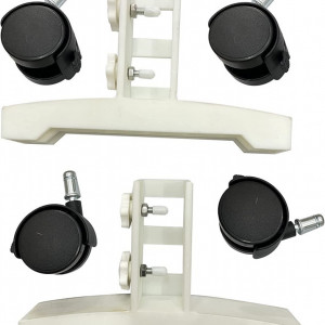 Set de 2 suporturi pentru incalzitor PEEOED, metal/plastic, alb/negru, 20 x 13 cm - Img 1