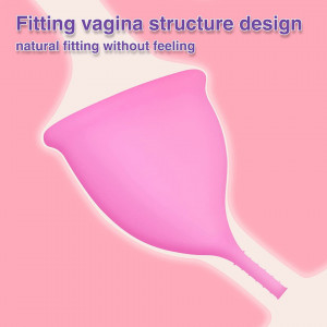 Set de 3 cupe menstruale TimesGate, silicon, roz/alb/mov, 63 x 45 mm - Img 7