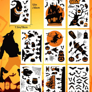 Set de 30 foi cu stickere pentru Halloween Fyvadio, hartie, multicolor, 19 x 30 cm - Img 7