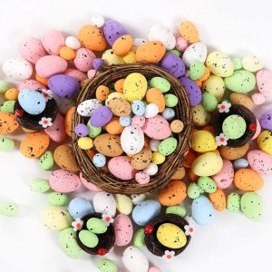 Set de 30 oua colorate pentru Paste Sayala, spuma, multicolor, 1,8 x 1,6 cm - Img 4