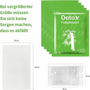 Set de 30 plasturi de detoxifiere ZoCCee, extracte naturale din plante, alb, 10 x 16 cm 