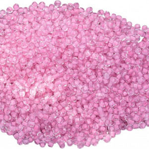 Set de 3000 margele AERZETIX, plastic, roz, 1 x 2 mm