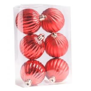 Set de 36 globuri pentru bradul de Craciun ZoneYan, plastic, rosu, 4 cm