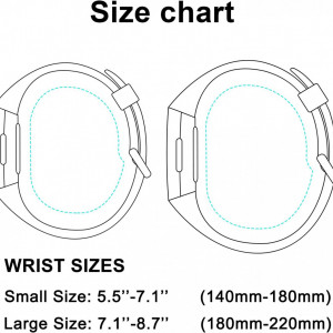 Set de 4 bratari de inlocuire pentru Fitbit Charge 3 AK, TPU, negru/gri/albastru/violet, 180 - 220 mm - Img 2