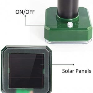 Set de 4 dispozitive cu incarcare solara pentru alungarea daunatorilor Wintfarm, metal/plastic, negru/verde - Img 6