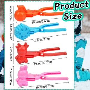 Set de 4 dispozitive pentru bulgari de zapada Fohyloy, plastic, multicolor