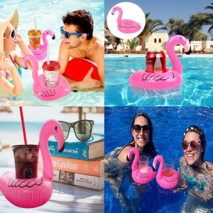 Set de 4 jucarii gonflabile pentru piscina JAHEMU, PVC, roz/galben, 17 x 20 cm / 16 x 20 cm  - Img 2