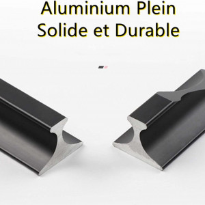 Set de 4 manere pentru mobilier KMERCE, aluminiu, negru, 96-150 mm - Img 2