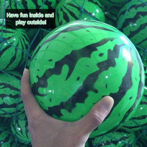 Set de 4 mingi pentru plaja cu pompa BESTZY, PVC, verde/negru/rosu, 20 cm - Img 3