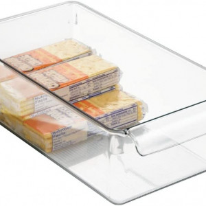 Set de 4 organizatoare pentru frigider mDesign, plastic, transparent, 15,2 x 29,2 x 8,9 cm - Img 2
