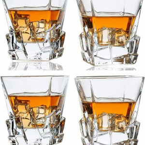 Set de 4 pahare de whisky SkySnow, sticla, transparent, 300 ml - Img 1