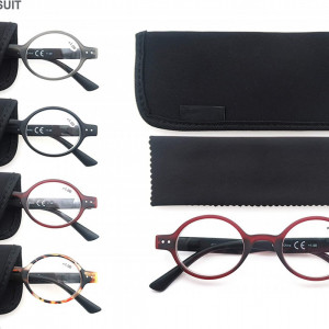 Set de 4 perechi ochelari de citit Modfans, pentru dama, cu dioptrii 1.0, plastic, multicolor - Img 3