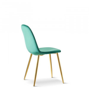 Set de 4 scaune Gaviota, verde/ auriu, 88 x 53 x 44 cm - Img 2