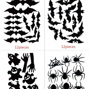 Set de 41 stickere pentru Halloween Buer Homie, PVC, negru - Img 6