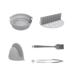 Set de 5 accesorii pentru friteuza cu aer GYLTR, silicon, gri - Img 8